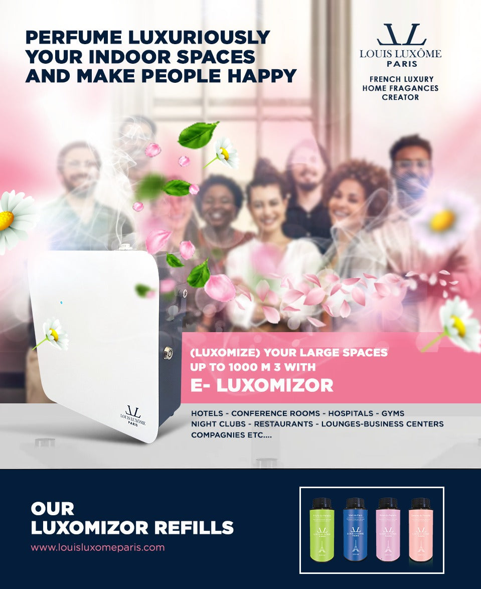 E-LUXÔMIZOR:LUXURY HOME FRAGANCES HIGH-TECH BLUTOOTH DIFFUSER by LOUIS LUXÔME PARIS