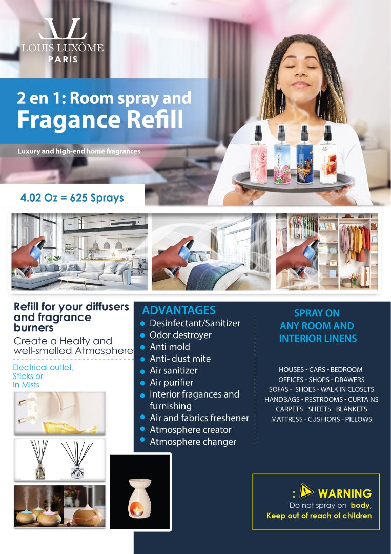 All-in-1 & Most complete & powerful french luxury home Fragances Sprays Luxômizors