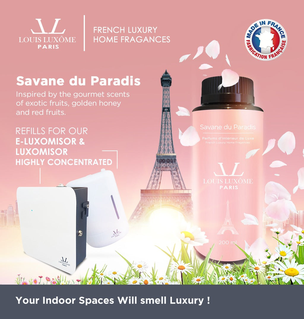 Savane du Paradis: French Luxury Home fragances Luxpmoizing refill for Luxômizors