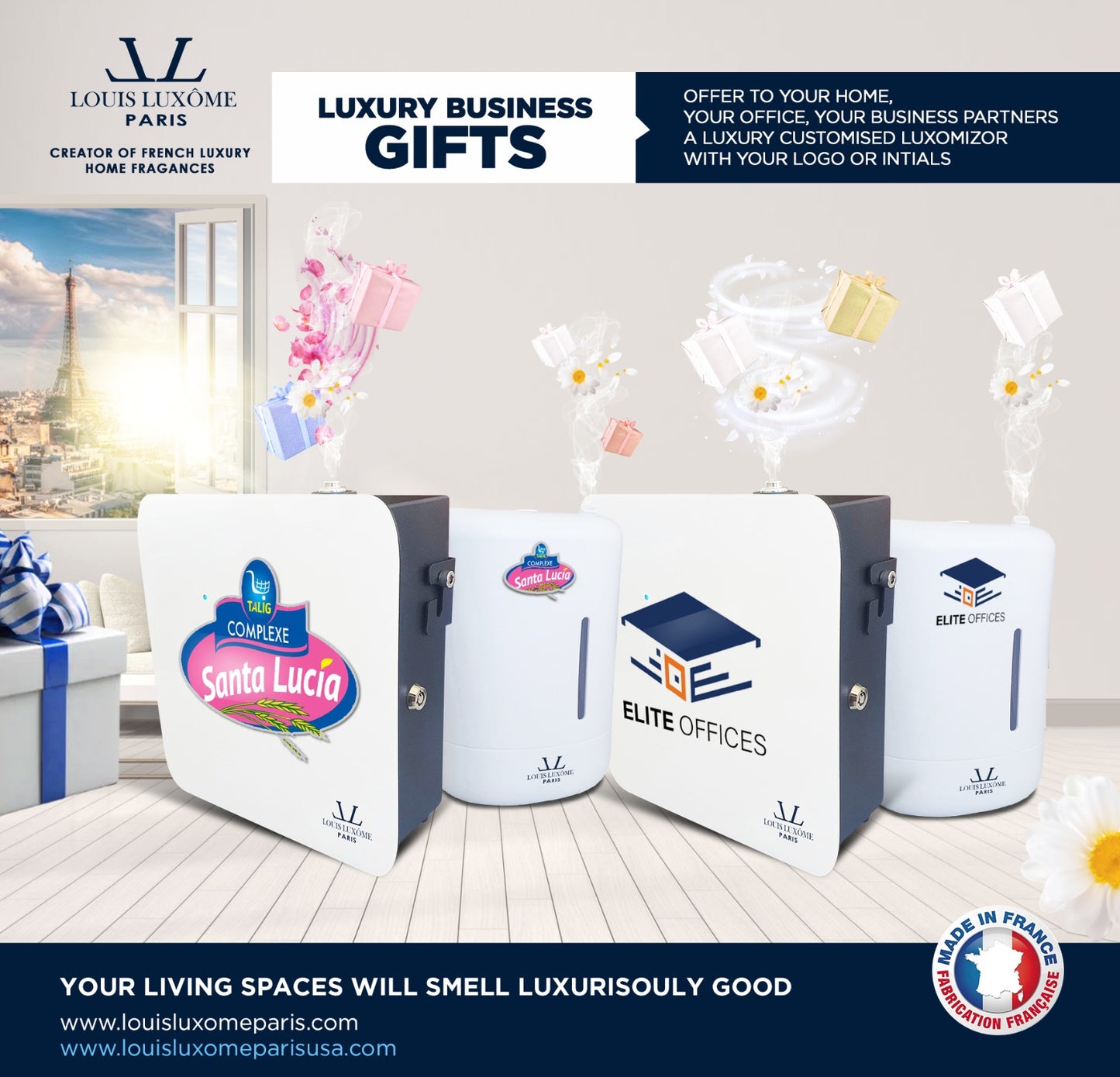 World Innovation: Customization of our luxomizors to your company's image