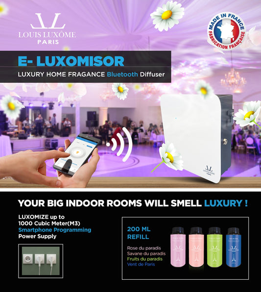E-LUXÔMIZOR:Luxury Home Fragance High Tech Bluetooth Diffuser by LOUIS LUXÔME PARIS