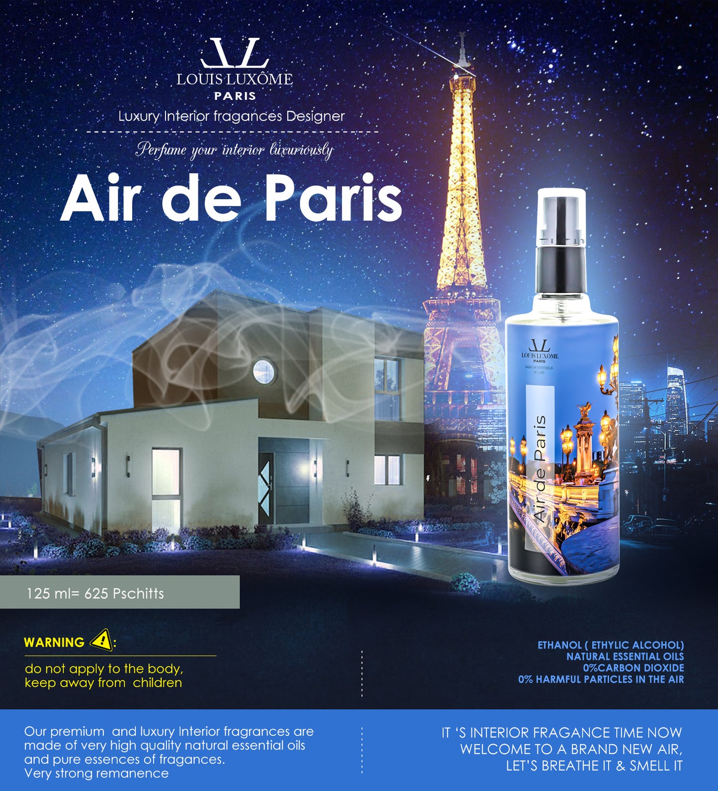 AIR DE PARIS:FRENCH LUXURY HOME FRAGANCE ALL-IN-1 MULTI-PURPOSES