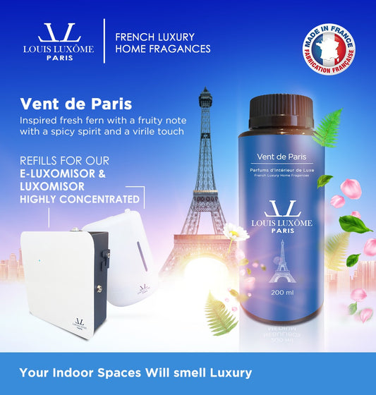 VENT DE PARIS:FRENCH LUXURY HOME FRAGANCES REFIIL FOR LUXOMIZORS